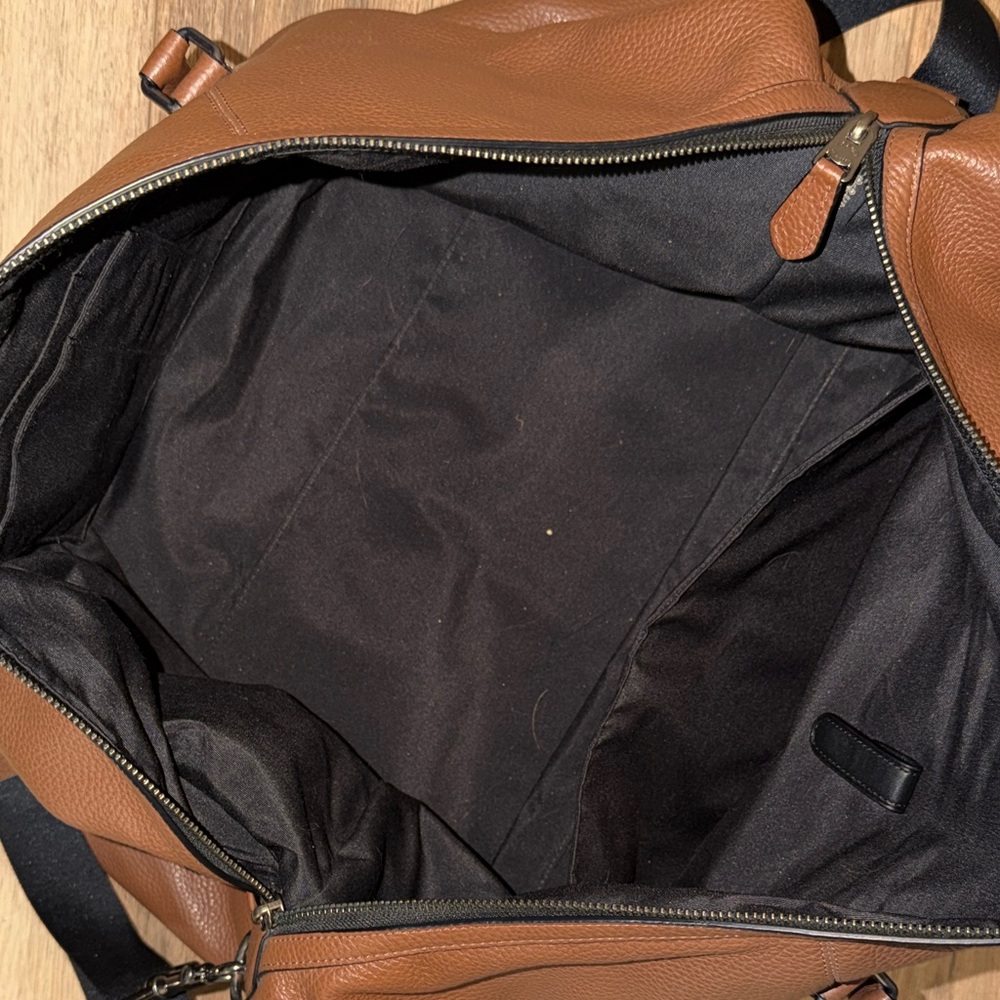Coach Tan Leather oversized Duffel Bag excellent condition - Picture 5 of 5